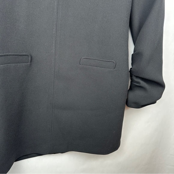 NWT Zara Black V-Neck Mini Long Sleeve Dress | US Size Large - Picture 7 of 14